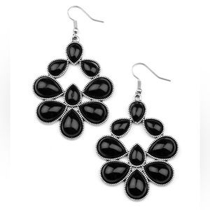 Black and silver earrings